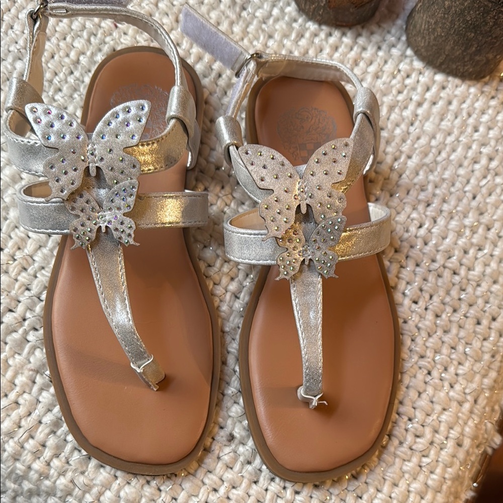 Silver Butterfly Kids Sandals